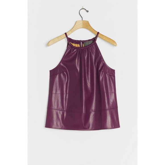 Anthropologie  Safya Faux Leather Tank Top - Picture 2 of 3